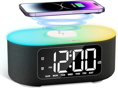 JALL Fabric Alarm Clock for Bedroom, by JALL