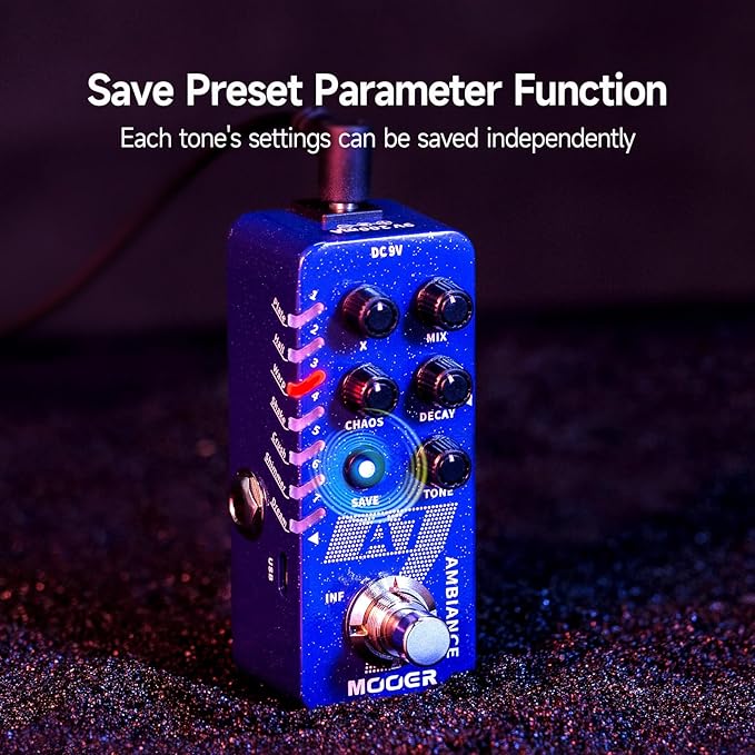 MOOER A7 Reverb Guitar Pedal Ambiance Versatile - Image 5