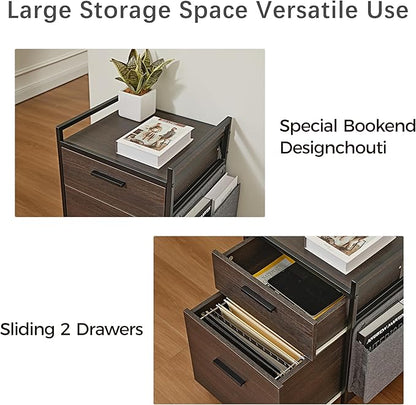 EUREKA ERGONOMIC 2-Drawer Mobile File Cabinet - Image 6