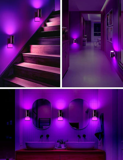 Sujeet Purple Night Light, Plug in Wall Light - Image 5