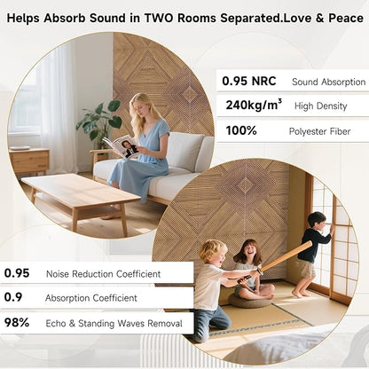Autorific Acoustic Wall Panels, 6 Pack Total Size 72 x 48 Inches, Self-Adhesive - Image 4