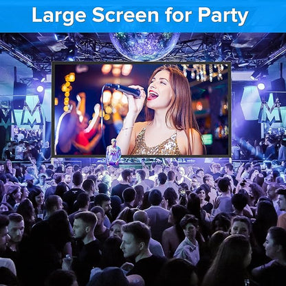 180 inch Projector Screen with Stand, Upgraded 3 Layers PVC 16:9 Large Outdoor - Image 6