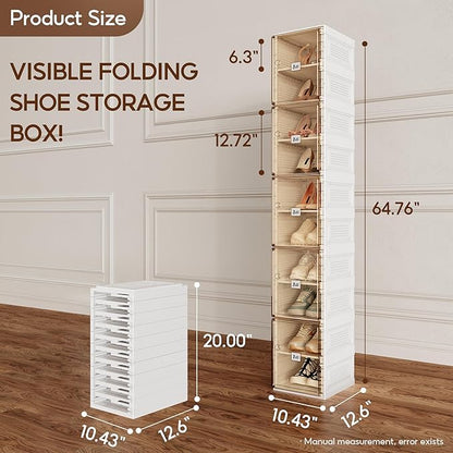 ANTBOX Shoe Organizer Storage Box, Portable Folding Shoe Rack - Image 5