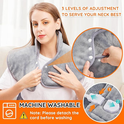 Mia&Coco Electric Heating Pad for Back Neck Shoulders Pain Relief, XL 23"x39" - Image 7