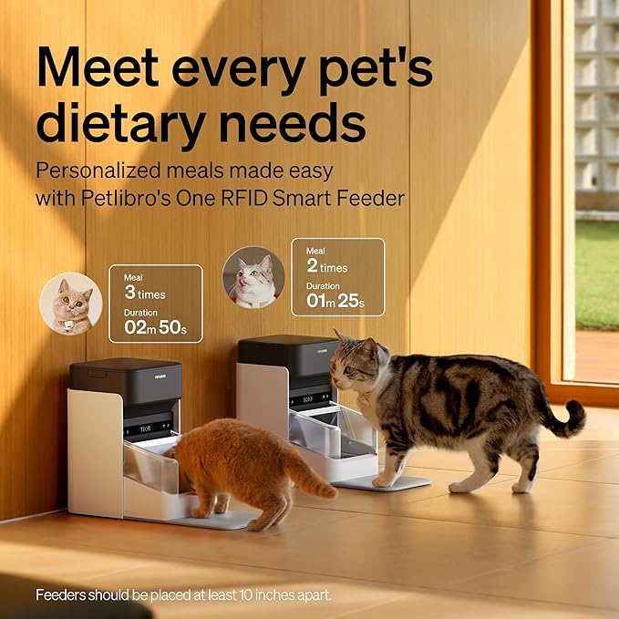 PETLIBRO Automatic Cat Feeders for 2 Cats, RFID Collar Tag for Exclusive Meals - Image 2