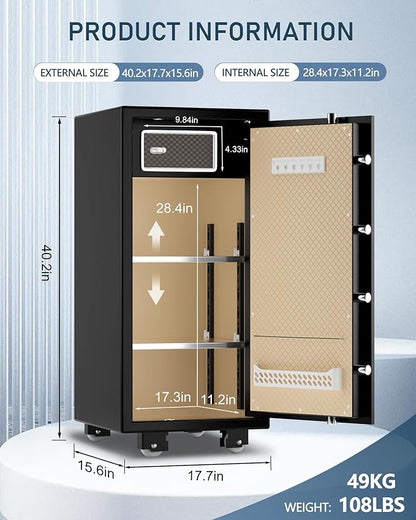 TIGERKING 5.9 Cu.ft Large Heavy Duty Safe Box, Big Home Security - Image 2