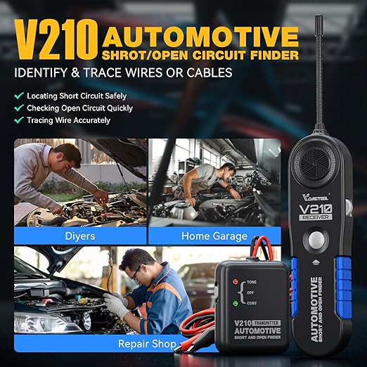 VDIAGTOOL V210 Wire Tracer Electrical Automotive Open & Short Finder Circuit - Image 2