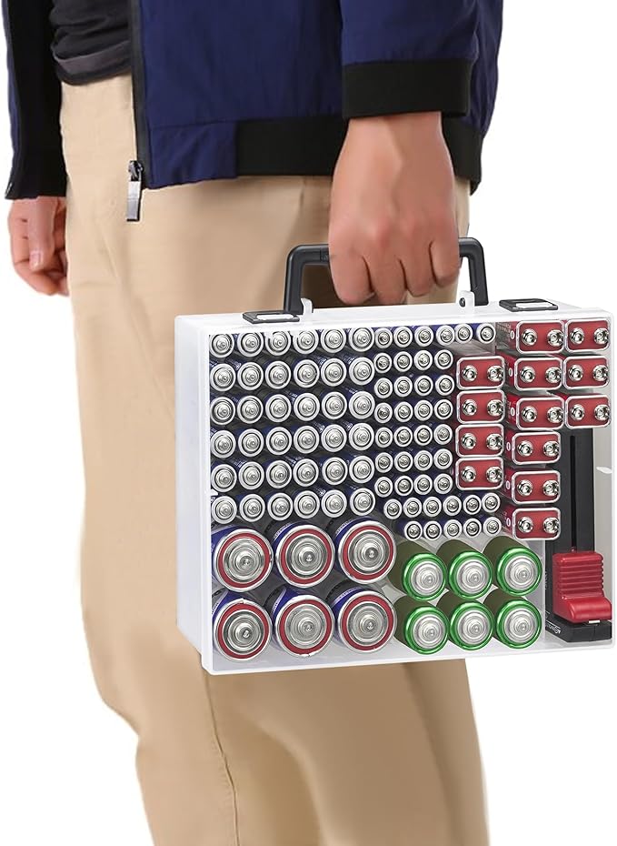 RISOU Battery Organizer Storage Case, Stores More Than 95 Batteries - Image 7