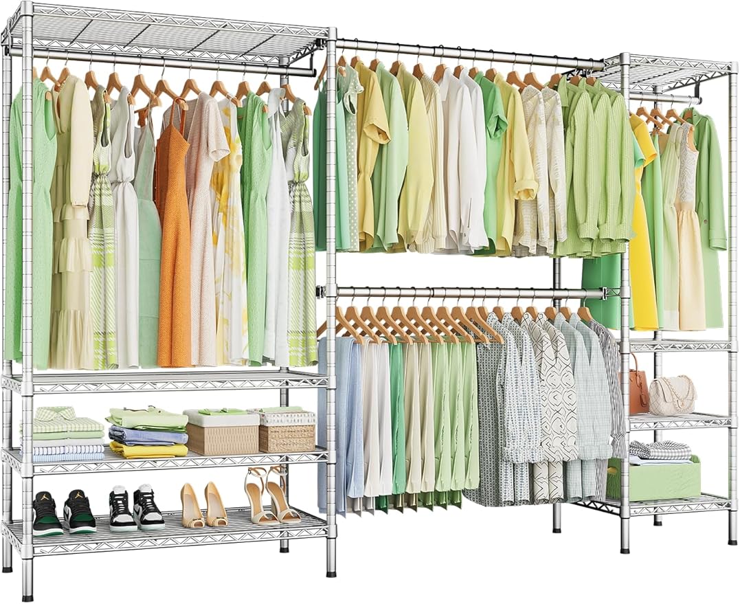 Ulif E11 Heavy-Duty Garment Rack, Metal Freestanding Clothes Rack and Closet by Ulif