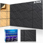 8 Pack Self-Adhesive Soundproof Wall Panels, 1.2lb/ft³ High Density, Thicker by Staytunedforournewproduct