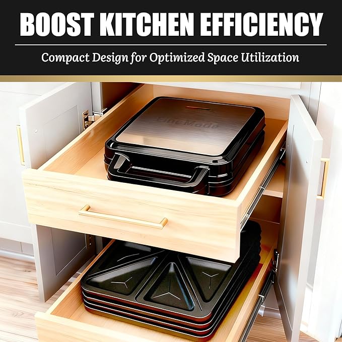 Panini Grill Press Breakfast Sandwich Maker 3 in 1, Electric Griddle Panini - Image 5