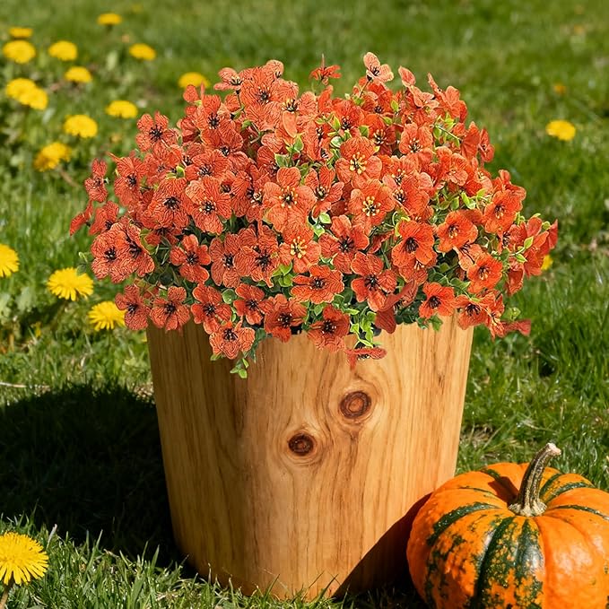 12 Bundles Artificial Flowers for Spring Summer Outdoor Decoration Fake Flowers - Image 9