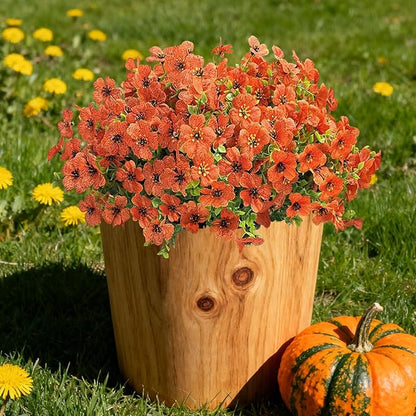 12 Bundles Artificial Flowers for Spring Summer Outdoor Decoration Fake Flowers - Image 9