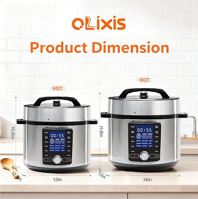 OLIXIS Electric Pressure Cooker 6.34Quart, 24 Functions in 1, Stainless Steel - Image 4