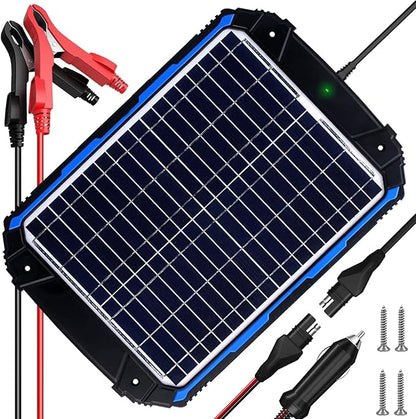SUNER POWER 18W 12V Solar Battery Trickle Charger & Maintainer PRO, Built-in by SUNERPOWER