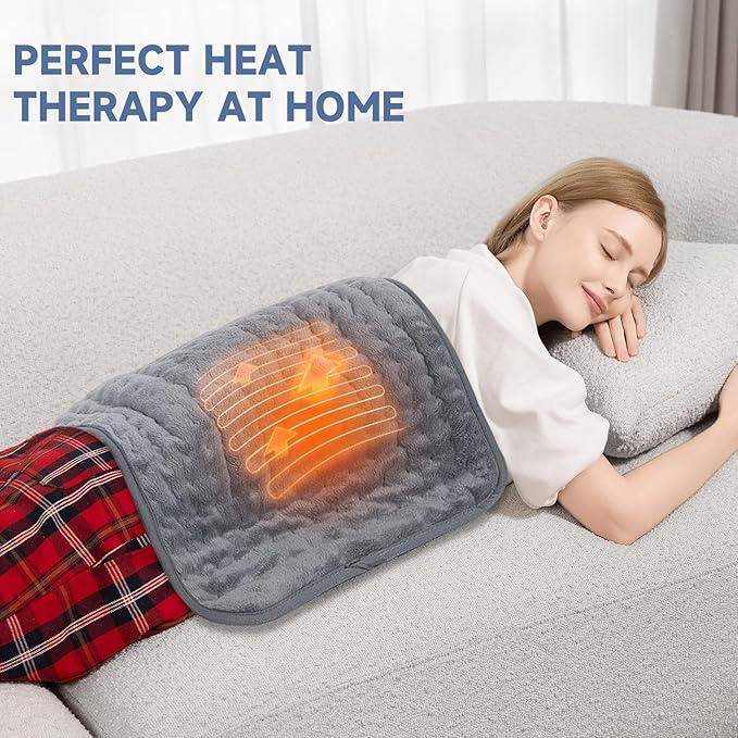 Heating Pad for Back, and Cramps, 6 Heat Settings & Auto Shut-Off, Soft Flannel - Image 3