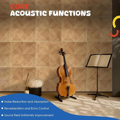 6 Pack Large Acoustic Panels, 23.6 x 23.6 Inches Soundproof Wall Panels - Image 3