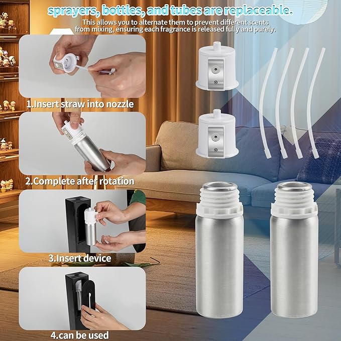 Waterless Scent Diffuser with APP WiFi Control, Portable Rechargeable Wireless - Image 7