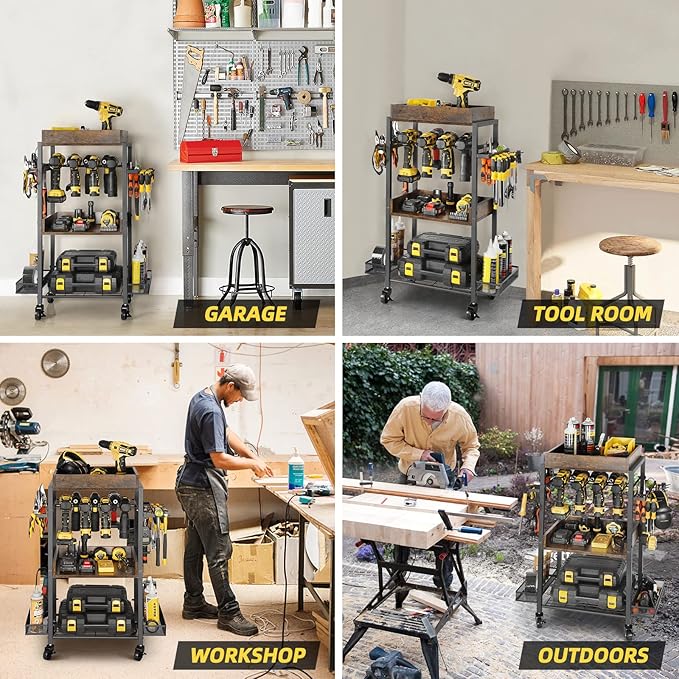 Olakee Power Tool Organizer Garage Storage Organization Shelving Tool Holder - Image 5