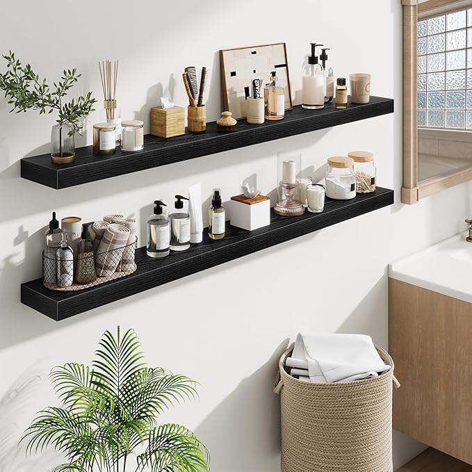 Fun Memories 55 Inch Floating Shelves Bedroom, Large Extra Floating Shelf Set - Image 2