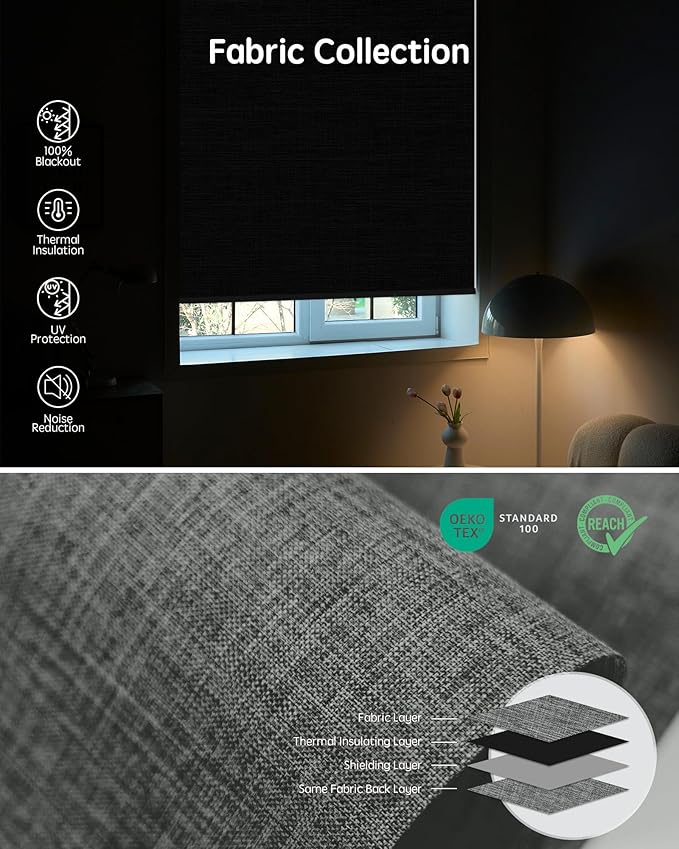 Yoolax Motorized Blinds with Remote, Automatic Window Shades Work with Alexa - Image 6