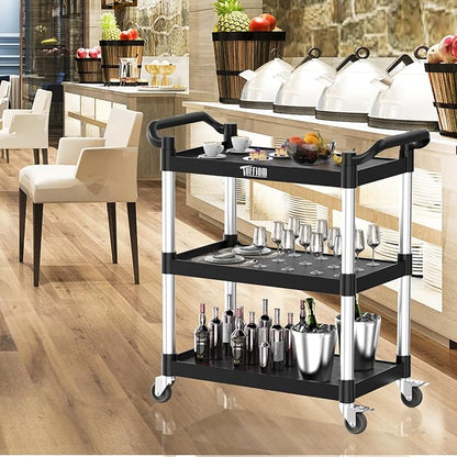TUFFIOM 3-Tier Plastic Service Utility Cart - Image 8