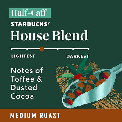 Starbucks K-Cup Coffee Pods, Medium Roast Hot or Iced Coffee, Half-Caff House - Image 5