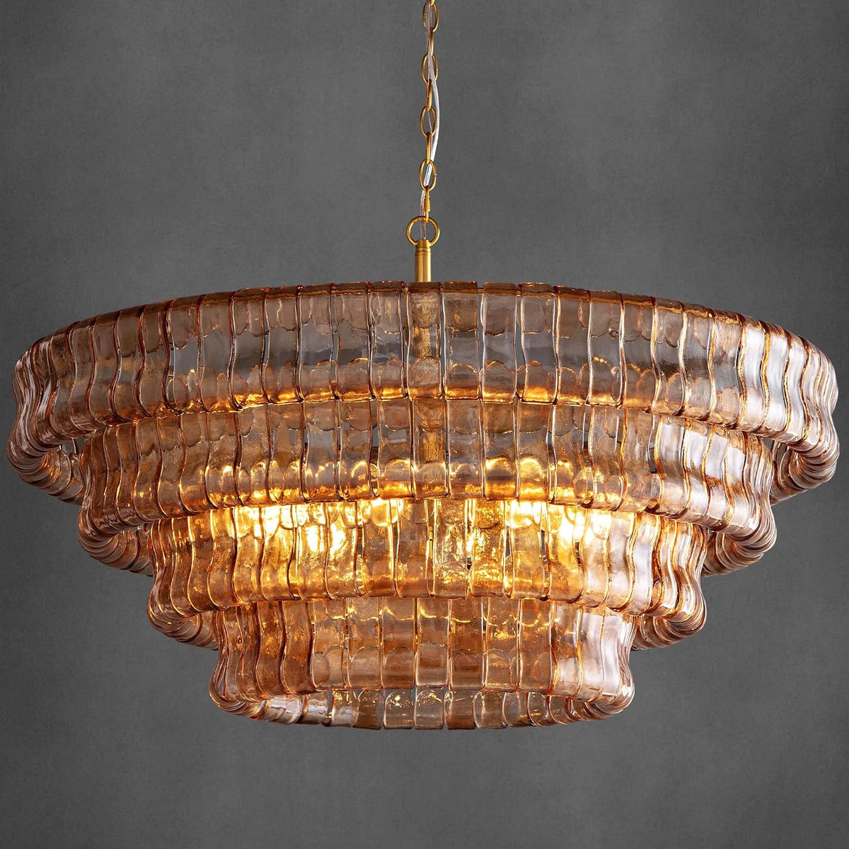 YIOSI Large Chandelier, 36" Gold Chandelier for Dining Room, 6-Light Rou...
