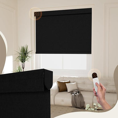 Boolegon Motorized 100% Blackout Roller Blinds by Boolegon