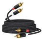 AGVEE 4ft RCA Cable, 2 RCA Male Thickened Six Claws Plug Stereo Auxiliary Audio by AGVEE