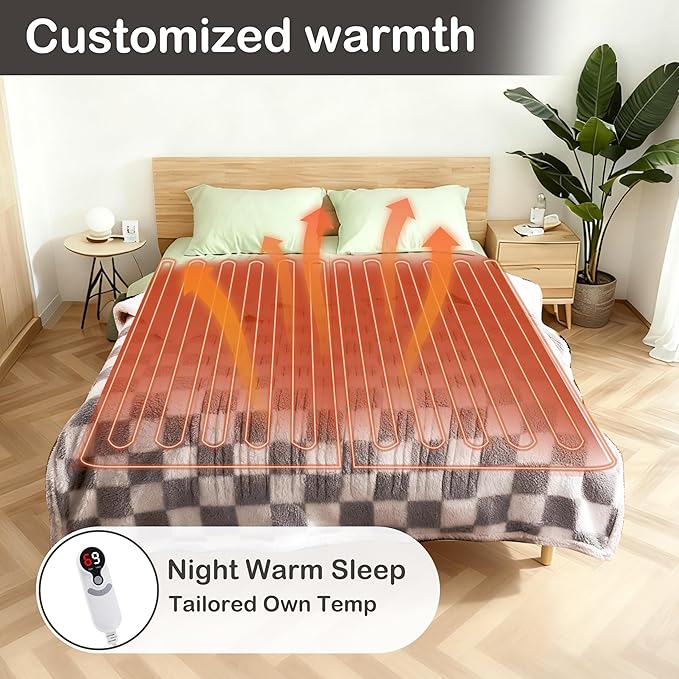 Electric Heated Blanket Full Size 72"×84" - Image 2
