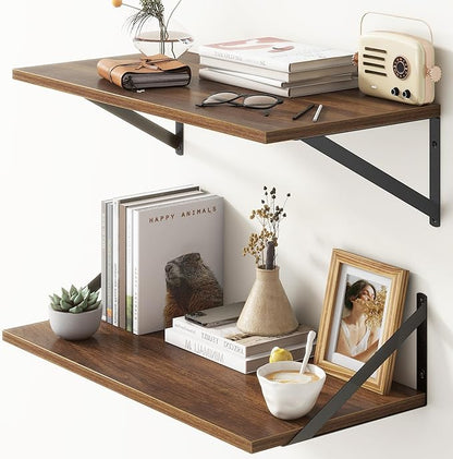 Deep Floating Shelves, 12 Inch Deep Floating Shelves by FunMemories