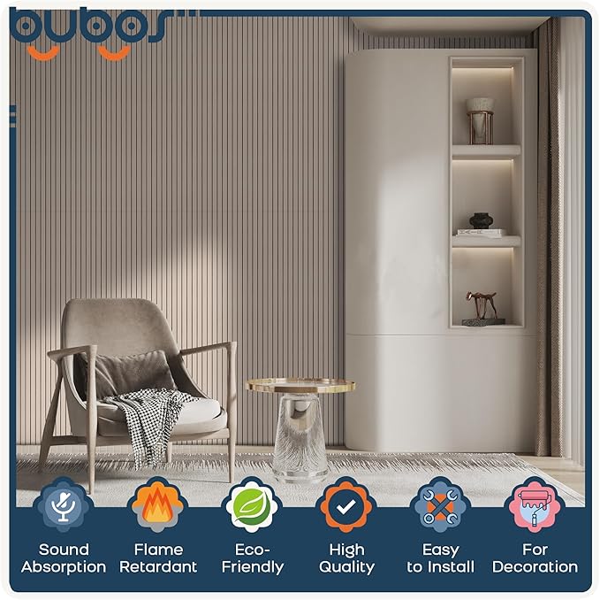 BUBOS 10 Pack Large Acoustic Panels, Decorative Self-Adhesive Acoustical Wall - Image 3