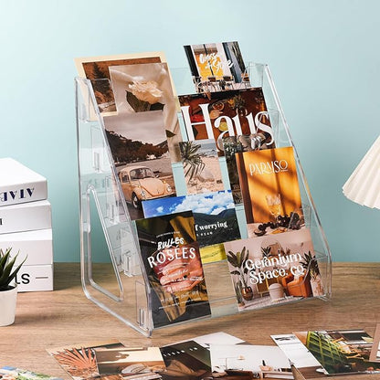 CELSOL Upgraded 5 Tier Acrylic Card Display Stand, Sports Cards, Stickers & - Image 4