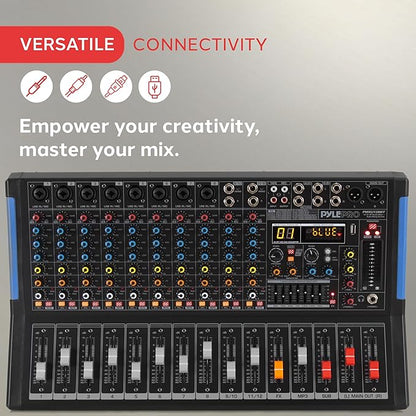 PYLE 12-Channel Bluetooth Studio Audio Mixer - Image 5