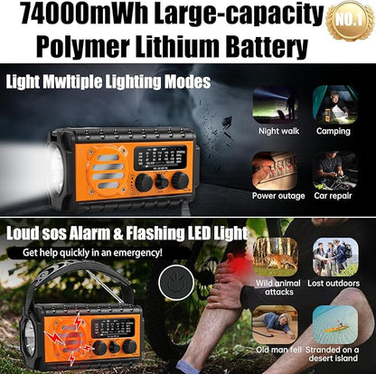 QAUYYW 74000mWh Emergency Radio - Image 3