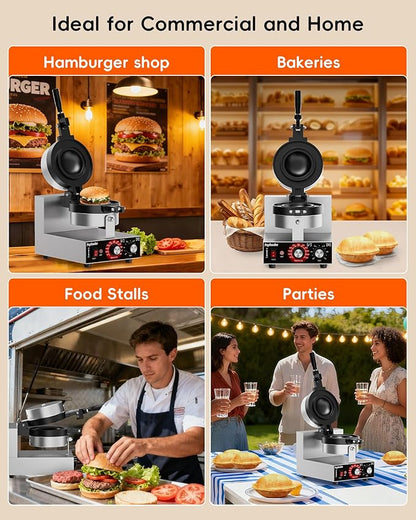 Ufo Burger Maker Machine, 110V Electric Ufo Sandwich Maker w/Adjustable - Image 7