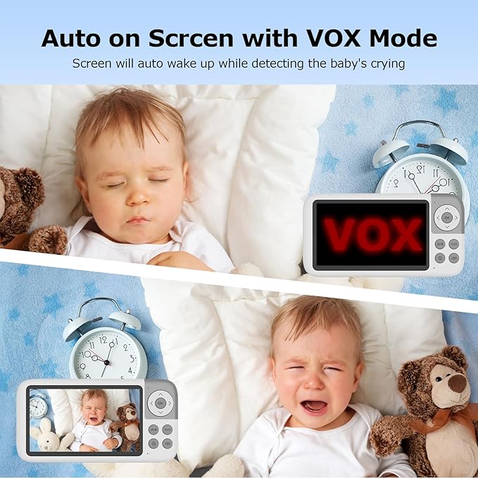5'' Video Baby Monitor with Camera and Audio, 36-Hrs Battery Life, HD Camera - Image 8