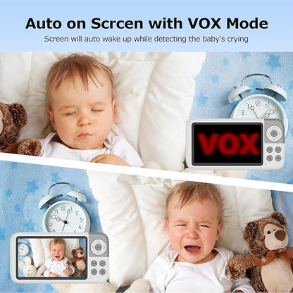 5'' Video Baby Monitor with Camera and Audio, 36-Hrs Battery Life, HD Camera - Image 8