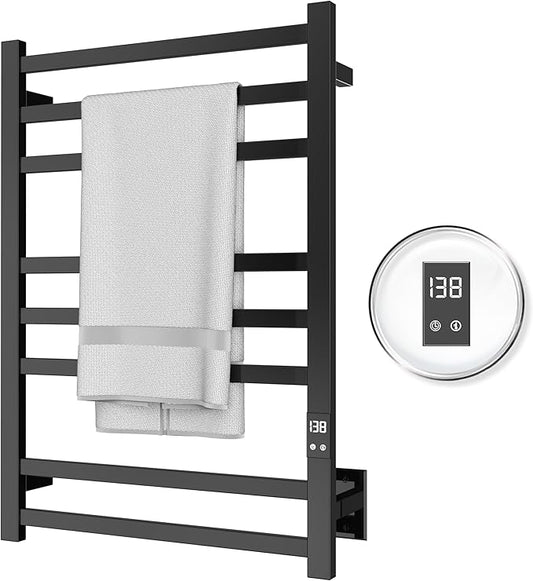 8-Bar Electric Heated Towel Warmer, Fast Heating by PeakTrivol
