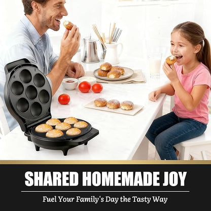 Mini Stuffed Pancakes Maker, Electric Ebleskiver Poffertjes Maker Pan, Danish - Image 6