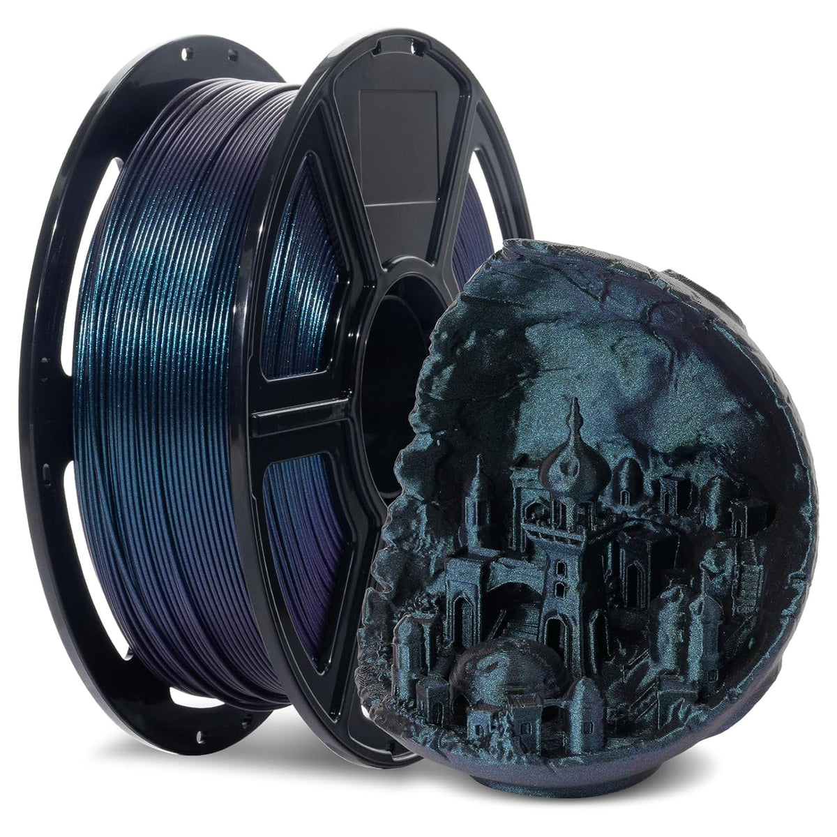 FLASHFORGE Rapid PLA Filament 1.75mm +/- 0.02mm Burnt Titanium, Max 500mm/s H...