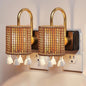 L LOHAS LED Night Lights Plug into Wall, 2 Pack Boho Fabric Cylinder Night Light by LLOHASLED