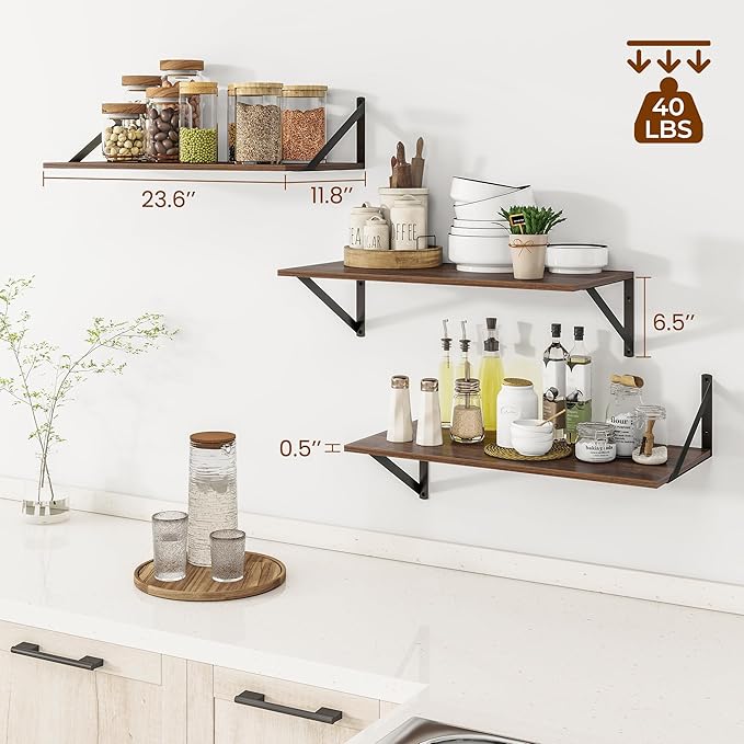 Heimlove 24" W x 12" D Wall Shelves - Image 3