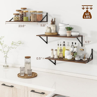 Heimlove 24" W x 12" D Wall Shelves - Image 3