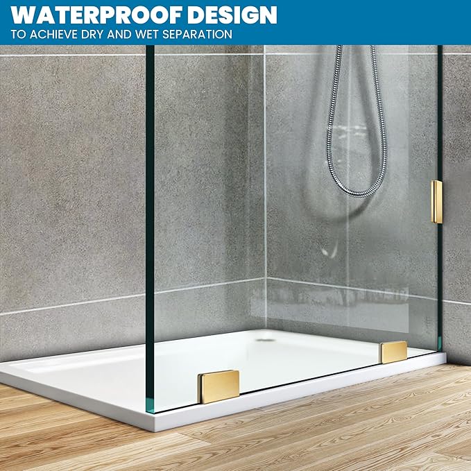 Bathroom Shower Glass Door, 5/16" Thick Clear Tempered Glass Door - Image 4