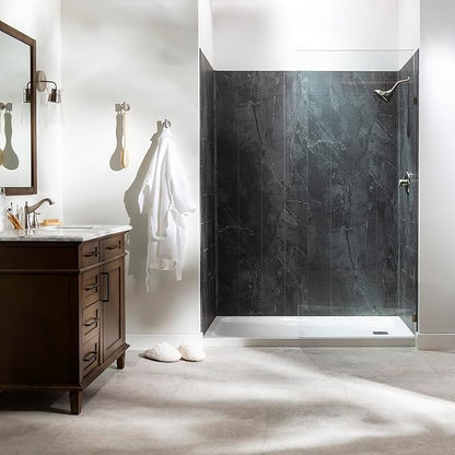 Palisade 78in x 60in x 32in Waterproof Vinyl Shower Surround Kit - Image 3