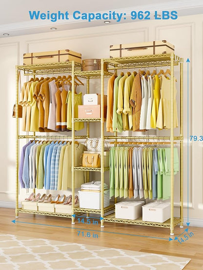 Ulif E4 Clothes Rack, Heavy-Duty Garment Rack, Metal Freestanding Clothing - Image 3