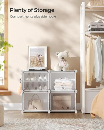 SONGMICS Shoe Rack Organizer, 4-Tier Shoe Storage Cabinet - Image 4
