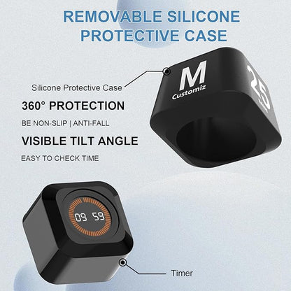 Rotating Cube Pomodoro Timer 5, 50 Min Preset + Custom Countdown, Desk - Image 5